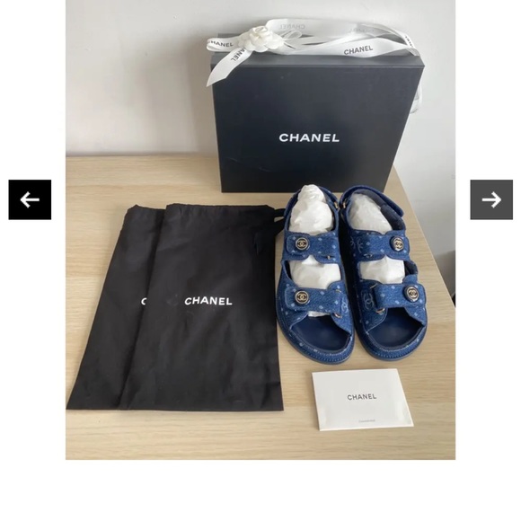 Chanel dad shoe in denim - Picture 3 of 9